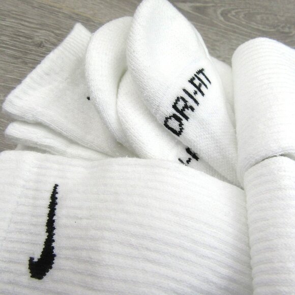 Nike Everyday Plus Crew Socks (6 Pack) Mens Size 12-15 White NEW - Picture 7 of 9
